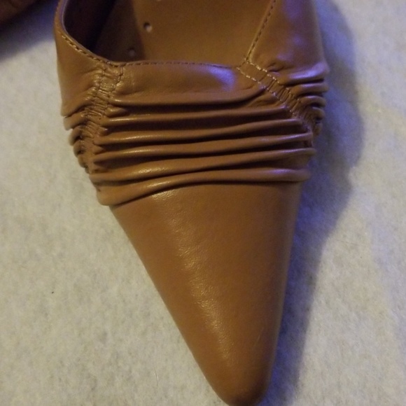 👣VINTAGE Mossimo Leather Heeled Slides - Picture 3 of 8